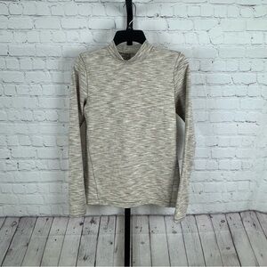 Alpine Design Mock Neck Long Sleeve Knit Top Khaki Size Medium